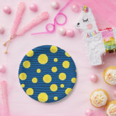 レモンスライスパターン ペーパープレート (パーティー)