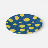 レモンスライスパターン ペーパープレート (アングル)