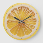 レモンスライスフルーツジューシー ラージ壁時計 (正面)