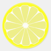 レモンスライスフルーツスティッカー ラウンドシール (正面)
