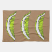 レモンスライスフルーツ水彩イラストレーション キッチンタオル (横)