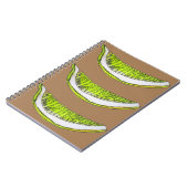 レモンスライスフルーツ水彩イラストレーション ノートブック (左側)