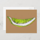 レモンスライスフルーツ水彩イラストレーション ポストカード (正面/裏面)