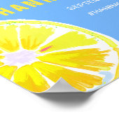 レモンスライスブルーベビーシャワーへようこそ ポスター (角)