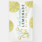 レモンスライスレモネードスタンドキッズホワイト 横断幕 (縦)