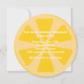 レモンスライスレモネードバースデーパーティ招待状 招待状 (裏面)