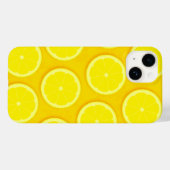レモンスライス明るい黄色のグラフィック Case-Mate iPhoneケース (裏面 (横))