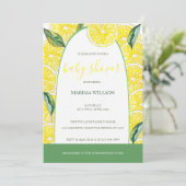 レモンスライス水彩手絵を描形 招待状 (スタンド正面)