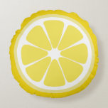 レモンスライス食品枕 ラウンドクッション<br><div class="desc">人生に与えおいてレモンを作れ。</div>