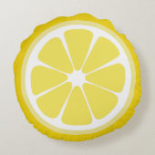 レモンスライス食品枕 ラウンドクッション (裏面)