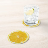 レモンスライス ラウンドペーパーコースター (インサイチュ)