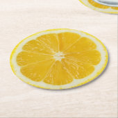 レモンスライス ラウンドペーパーコースター (アングル)