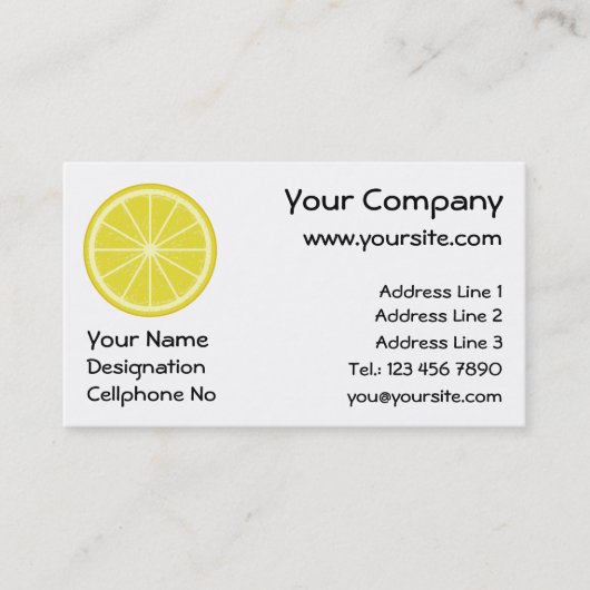 レモンスライス 名刺 (正面)