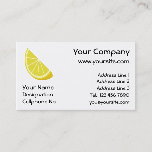 レモンスライス 名刺 (正面)