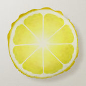 レモンスライス（水彩）ラウンドピロー ラウンドクッション (裏面)