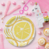 レモンスワール抽象芸術パーティー ペーパープレート (パーティー)