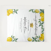 レモンズの卒業写真の背景写真がフォトブース タペストリー (正面(横))