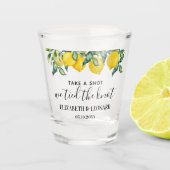 レモンズの結婚式の引き出物は私たちが結んだ結び目を一発打つ ショットグラス (正面)