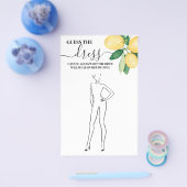 レモンズはドレスブライダルシャワーゲームカードを推測 チラシ (シングル)