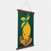 レモンズアウトオブザネットバッグ 吊り下げ型タペストリー (傾斜あり)