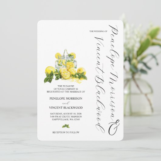 レモンズアンドレモネード結婚式招待状 招待状 (スタンド正面)