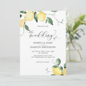 レモンズイエローサマーフルーツ庭園の結婚式 招待状 (スタンド正面)