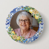 レモンズイエローフローラ写真追悼記念 缶バッジ (正面)