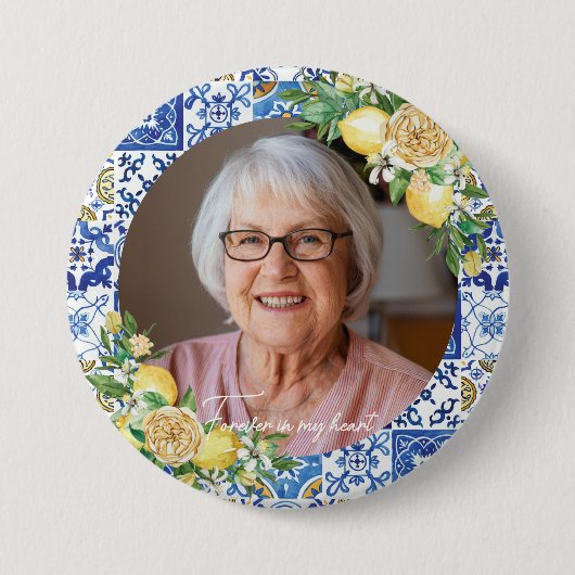 レモンズイエローフローラ写真追悼記念 缶バッジ (正面)