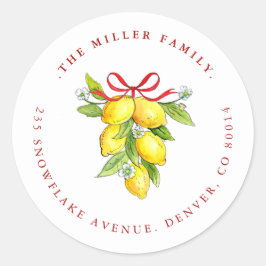 レモンズウィズレッドボウホリデイ差出人住所 ラウンドシール