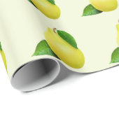 レモンズオンイエローラッピング紙 ラッピングペーパー (ロールコーナー)