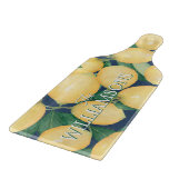 レモンズオンネイビーブルーパーソナライズされたグラス カッティングボード (角)