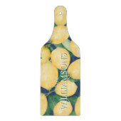 レモンズオンネイビーブルーパーソナライズされたグラス カッティングボード (正面)