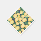 レモンズオンネイビーブルー スタンダードカクテルナプキン (角)