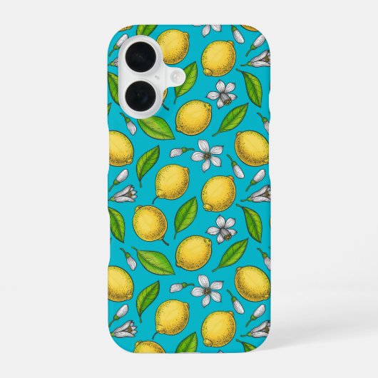 レモンズオンブルー iPhone 16ケース (裏面)