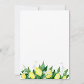 レモンズグリーンリーブロッサム婚約パーティ 招待状 (裏面)