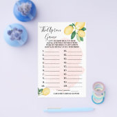 レモンズザエプロンピンクブライダルシャワーゲームカード チラシ (シングル)