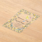 レモンズピーコックカクテルリタイアメント アクリル招待状 (レイダウン)