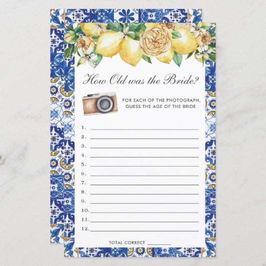 レモンズフローラブライダル新婦の試合は何歳だった (正面/裏面)