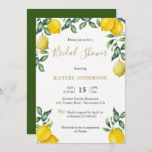 レモンズブライダルシャワー招待カード 招待状 (正面/裏面)