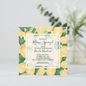 レモンズブルンチアンドバブリーブライダルシャワー招待状 (スタンド正面)
