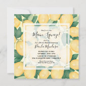 レモンズブルンチアンドバブリーブライダルシャワー招待状 (正面)