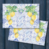 レモンズブルーホワイトタイルファームハウス素朴デコップページ 薄葉紙