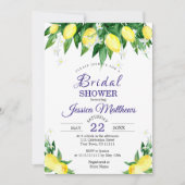 レモンズブロッサムグリーナリーウォーターブライダルシャワー 招待状 (正面)