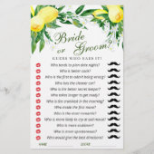 レモンズブロッサムグリーナリーシックブライダルシャワーゲーム (正面)