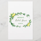 レモンズブロッサムグリーナリーシックブライダルシャワーゲーム (裏面)