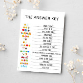 レモンズブロッサムグリーンブライダルシャワーゲームカード 招待状