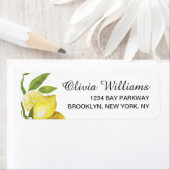 レモンズブロッサムグリーンライウォーターカラー差出人住所 ラベル (インサイチュ)