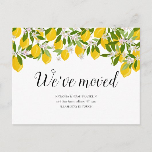 レモンズブロッサム引っ越しました新しいホーム新しいアドレス 案内ポストカード (正面)