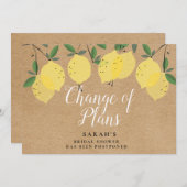 レモンズプランの変更ブライダルシャワー セーブザデート (正面/裏面)