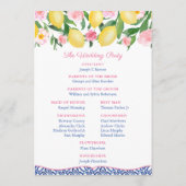 レモンズホットピンクアマルフィイタリアンブルータイル結婚ズ プログラム (裏面)